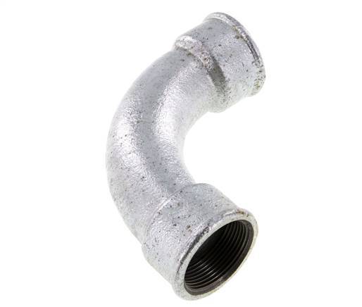 90deg Angled Fitting Rp1 1/2'' Female Long Cast Iron 25bar (351.25psi)