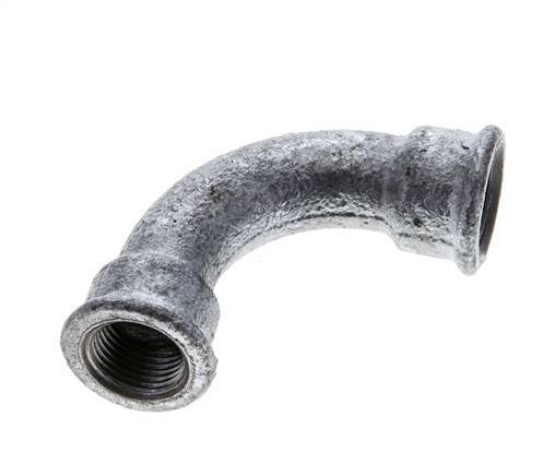 90deg Angled Fitting Rp3/8'' Female Long Cast Iron 25bar (351.25psi) [2 Pieces]