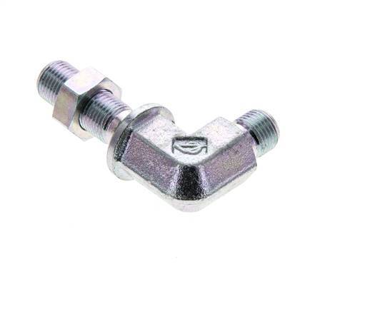 Racor acodado 90deg Pasamuros G1/8'' Acero alta presión Cono 60° 350bar (4917.5psi) Hidráulico