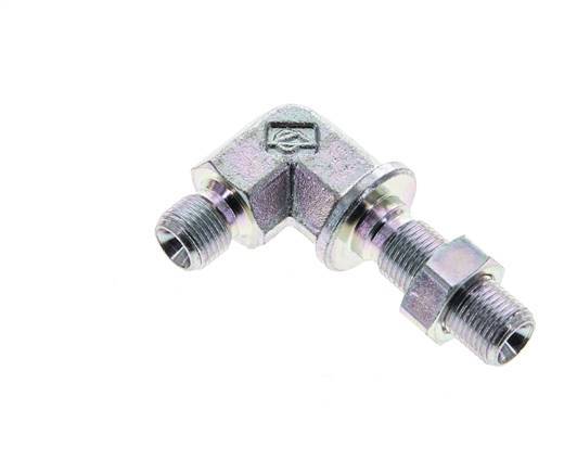 Racor acodado 90deg Pasamuros G1/8'' Acero alta presión Cono 60° 350bar (4917.5psi) Hidráulico