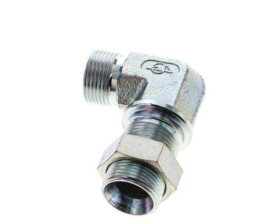 Racor acodado 90deg Pasamuros G3/4'' Acero alta presión 60° Cono 325bar (4566.25psi) Hidráulico