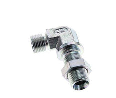 Racor acodado 90deg Pasamuros G3/8'' Acero alta presión 60° Cono 325bar (4566.25psi) Hidráulico