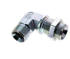 Racor acodado 90deg Pasamuros G1'' Acero alta presión 60° Cono 225bar (3161.25psi) Hidráulico