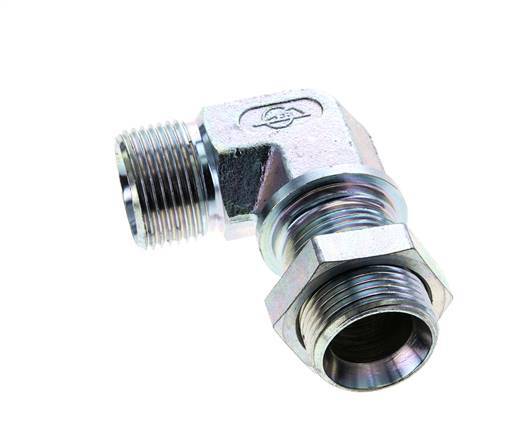 Racor acodado 90deg Pasamuros G1'' Acero alta presión 60° Cono 225bar (3161.25psi) Hidráulico