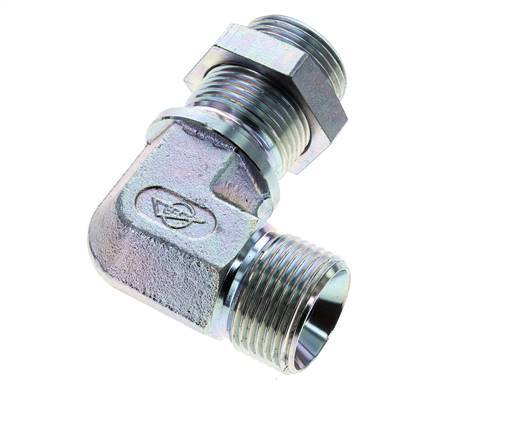 Racor acodado 90deg Pasamuros G1'' Acero alta presión 60° Cono 225bar (3161.25psi) Hidráulico