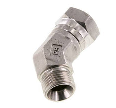 Racor Acodado 45deg G1/2'' Hembra x Macho Acero Inoxidable Alta Presión 60° Cono 300bar (4215.0psi) Hidráulico