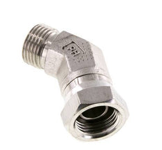 Racor Acodado 45deg G1/2'' Hembra x Macho Acero Inoxidable Alta Presión 60° Cono 300bar (4215.0psi) Hidráulico