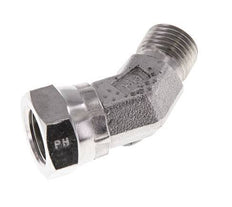 45deg Angled Fitting G1/4'' Female x Male High Pressure Stainless Steel 60° Cone 350bar (4917.5psi) Hydraulic