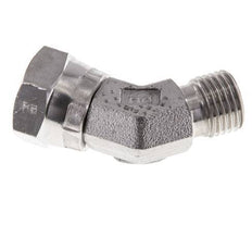 45deg Angled Fitting G1/4'' Female x Male High Pressure Stainless Steel 60° Cone 350bar (4917.5psi) Hydraulic