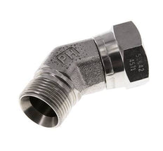 45deg Angled Fitting G3/4'' Female x Male High Pressure Stainless Steel 60° Cone 175bar (2458.75psi) Hydraulic
