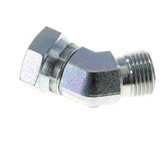 Racor Acodado 45deg G1/2'' Hembra x Macho Acero Alta Presión 60° Cono 300bar (4215.0psi) Hidráulico