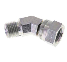 Racor Acodado 45deg G1/4'' Hembra x Macho Acero Alta Presión 60° Cono 350bar (4917.5psi) Hidráulico