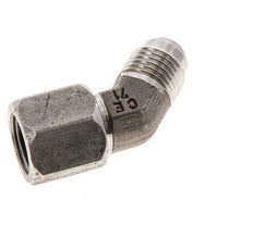 Racor acodado 45deg JIC UNF 9/16''-18 Macho x Hembra Acero inoxidable 275bar (3863.75psi)