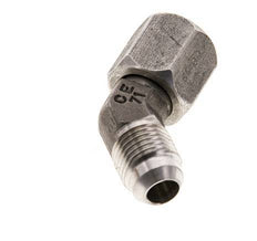 Racor acodado 45deg JIC UNF 9/16''-18 Macho x Hembra Acero inoxidable 275bar (3863.75psi)