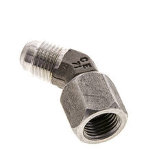 Racor acodado 45deg JIC UNF 9/16''-18 Macho x Hembra Acero inoxidable 275bar (3863.75psi)