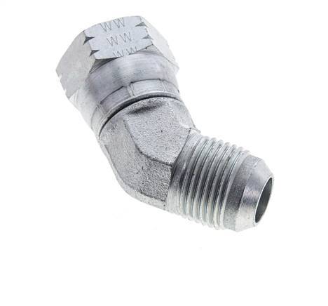 Racor acodado 45deg JIC UNF 7/8''-14 Macho x Hembra Acero 210bar (2950.5psi)