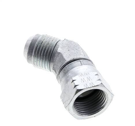 Racor acodado 45deg JIC UNF 7/8''-14 Macho x Hembra Acero 210bar (2950.5psi)