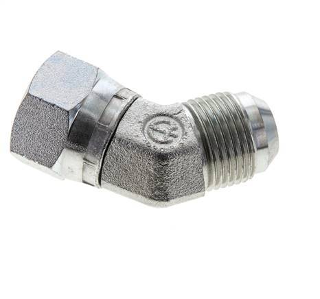 Racor acodado JIC 45deg UN 1-1/16''-12 Macho x Hembra Acero 210bar (2950.5psi)