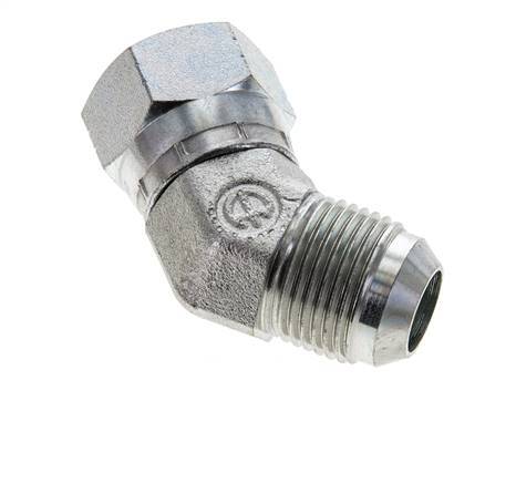 Racor acodado JIC 45deg UN 1-1/16''-12 Macho x Hembra Acero 210bar (2950.5psi)