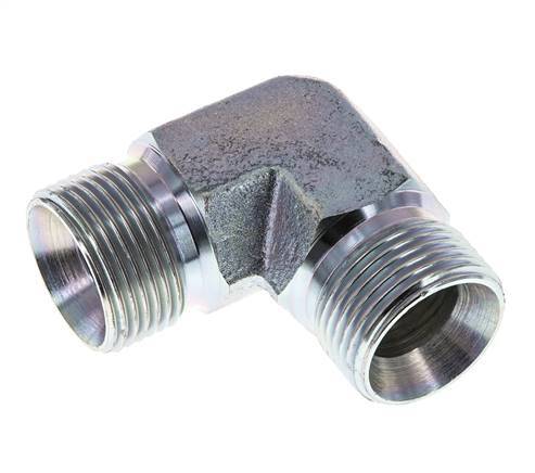 90deg Angled Fitting G3/4'' High Pressure Steel 60° Cone 325bar (4566.25psi) Hydraulic