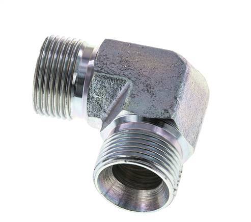90deg Angled Fitting G3/4'' High Pressure Steel 60° Cone 325bar (4566.25psi) Hydraulic
