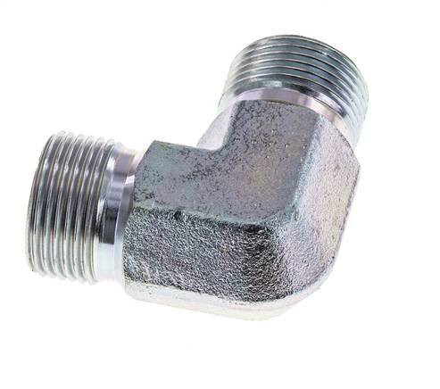 90deg Angled Fitting G3/4'' High Pressure Steel 60° Cone 325bar (4566.25psi) Hydraulic