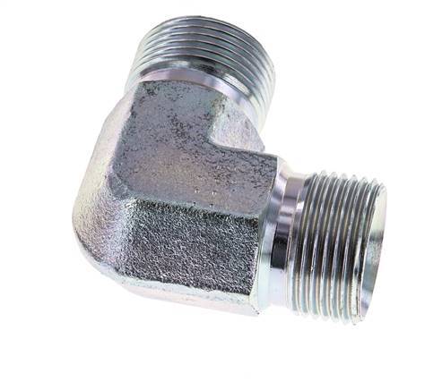 90deg Angled Fitting G3/4'' High Pressure Steel 60° Cone 325bar (4566.25psi) Hydraulic