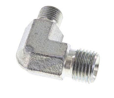 Racor reductor acodado 90deg G1/8'' x G1/4'' Acero alta presión 60° Cono 350bar (4917.5psi) Hidráulico