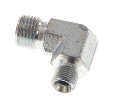Racor reductor acodado 90deg G1/8'' x G1/4'' Acero alta presión 60° Cono 350bar (4917.5psi) Hidráulico