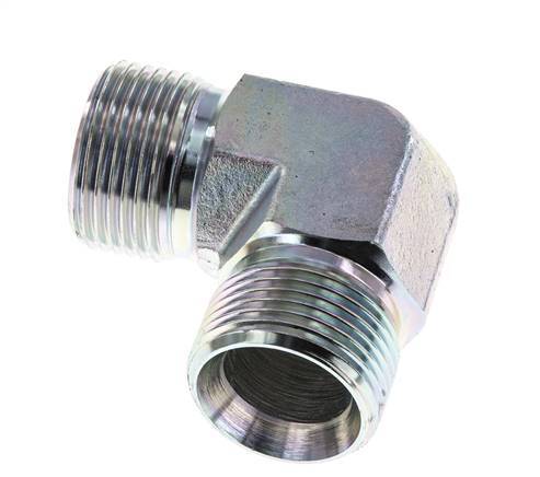 90deg Angled Fitting G1'' High Pressure Steel 60° Cone 225bar (3161.25psi) Hydraulic