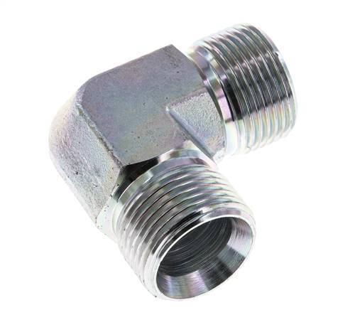 Racor acodado 90deg G1'' Acero alta presión 60° Cono 225bar (3161.25psi) Hidráulico