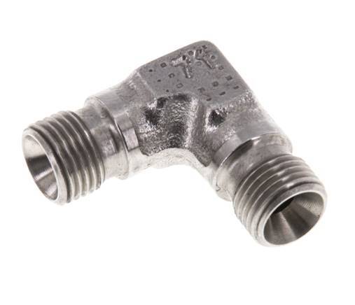 Racor acodado 90deg G1/8'' Acero inoxidable de alta presión Cono 60° 400bar (5620.0psi) Hidráulico