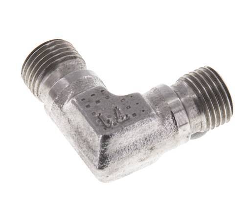 Racor acodado 90deg G1/8'' Acero inoxidable de alta presión Cono 60° 400bar (5620.0psi) Hidráulico