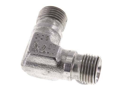 Racor acodado 90deg G1/8'' Acero inoxidable de alta presión Cono 60° 400bar (5620.0psi) Hidráulico