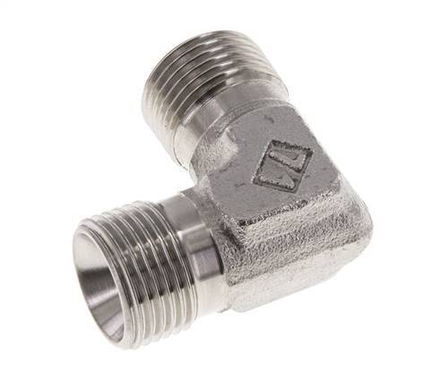 Racor acodado 90deg G3/8'' Acero inoxidable alta presión 60° Cono 325bar (4566.25psi) Hidráulico