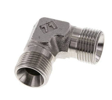 Racor acodado 90deg G3/8'' Acero inoxidable alta presión 60° Cono 325bar (4566.25psi) Hidráulico