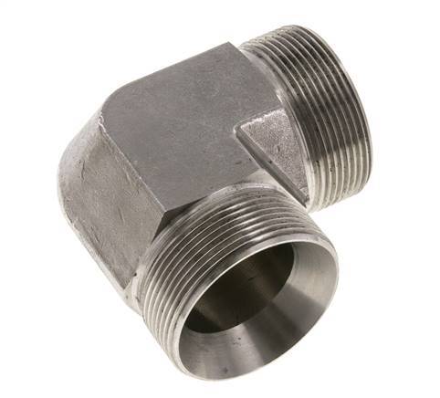Racor acodado 90deg G2'' Acero inoxidable de alta presión Cono 60° 175bar (2458.75psi) Hidráulico