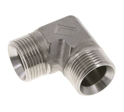 90deg Angled Fitting G1'' High Pressure Stainless Steel 60° Cone 225bar (3161.25psi) Hydraulic
