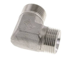 90deg Angled Fitting G1'' High Pressure Stainless Steel 60° Cone 225bar (3161.25psi) Hydraulic