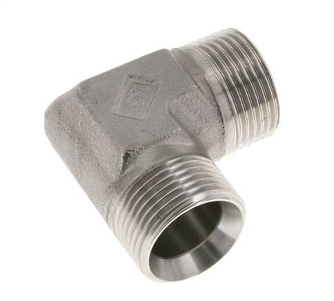 90deg Angled Fitting G1'' High Pressure Stainless Steel 60° Cone 225bar (3161.25psi) Hydraulic