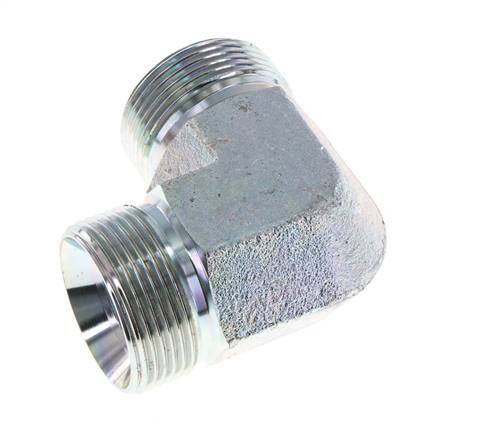 90deg Angled Fitting G1 1/4'' High Pressure Steel 60° Cone 190bar (2669.5psi) Hydraulic