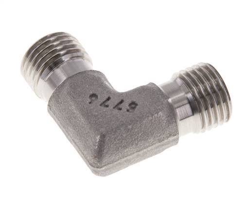 Racor acodado 90deg G1/4'' Acero inoxidable alta presión 60° Cono 350bar (4917.5psi) Hidráulico
