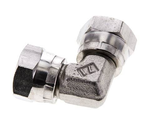 Racor Acodado 90deg G3/8'' Hembra Acero Inoxidable Alta Presión 60° Cono 425bar (5971.25psi) Hidráulico