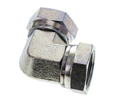 Racor Acodado 90deg G1 1/4'' Hembra Acero Alta Presión 60° Cono 150bar (2107.5psi) Hidráulico