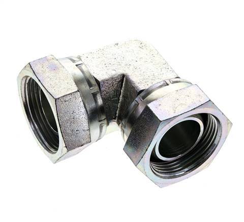 Racor Acodado 90deg G1 1/4'' Hembra Acero Alta Presión 60° Cono 150bar (2107.5psi) Hidráulico