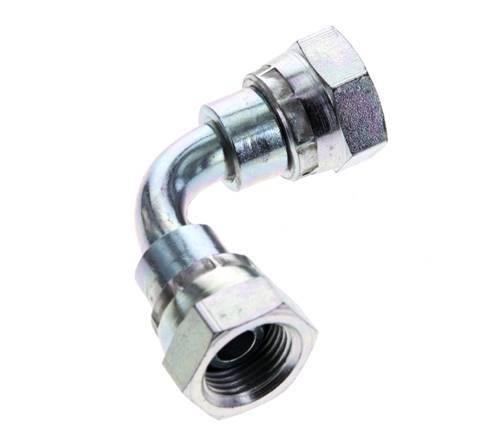 Racor Acodado 90deg G3/8'' Hembra Acero Alta Presión 60° Cono 425bar (5971.25psi) Hidráulico