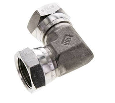 Racor Acodado 90deg G1'' Hembra Acero Inoxidable Alta Presión 60° Cono 150bar (2107.5psi) Hidráulico