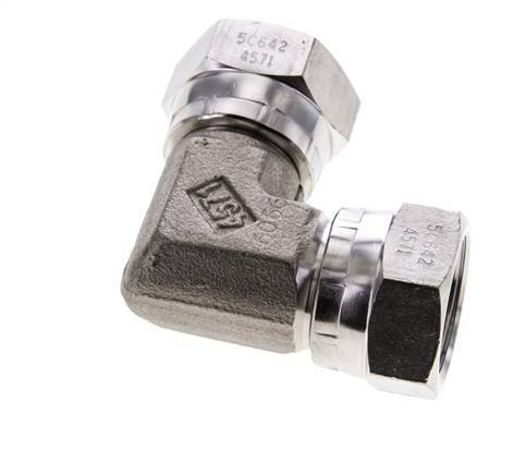 Racor Acodado 90deg G3/4'' Hembra Acero Inoxidable Alta Presión 60° Cono 175bar (2458.75psi) Hidráulico