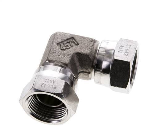 Racor Acodado 90deg G3/4'' Hembra Acero Inoxidable Alta Presión 60° Cono 175bar (2458.75psi) Hidráulico