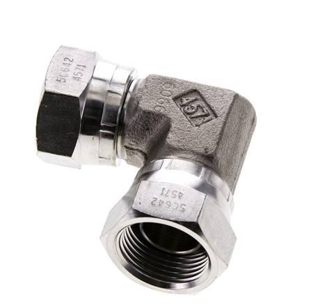 Racor Acodado 90deg G3/4'' Hembra Acero Inoxidable Alta Presión 60° Cono 175bar (2458.75psi) Hidráulico